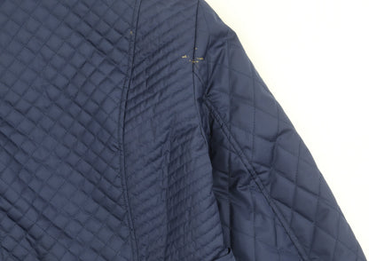 Womens UK Size S Centigrade Blue Quilted Coat
