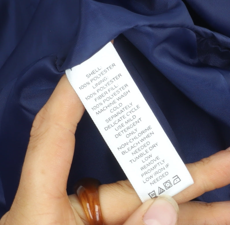 Womens UK Size S Centigrade Blue Quilted Coat