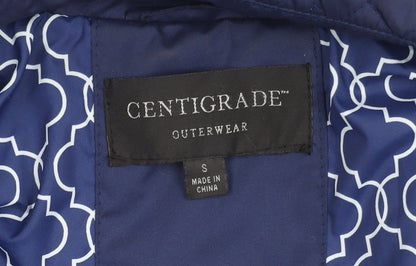 Womens UK Size S Centigrade Blue Quilted Coat