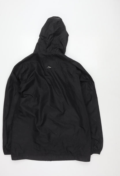 Mens UK Size M Snowdonia Black Windbreaker Coat