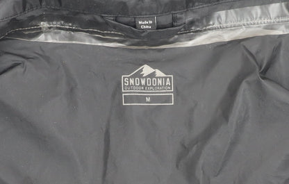 Mens UK Size M Snowdonia Black Windbreaker Coat