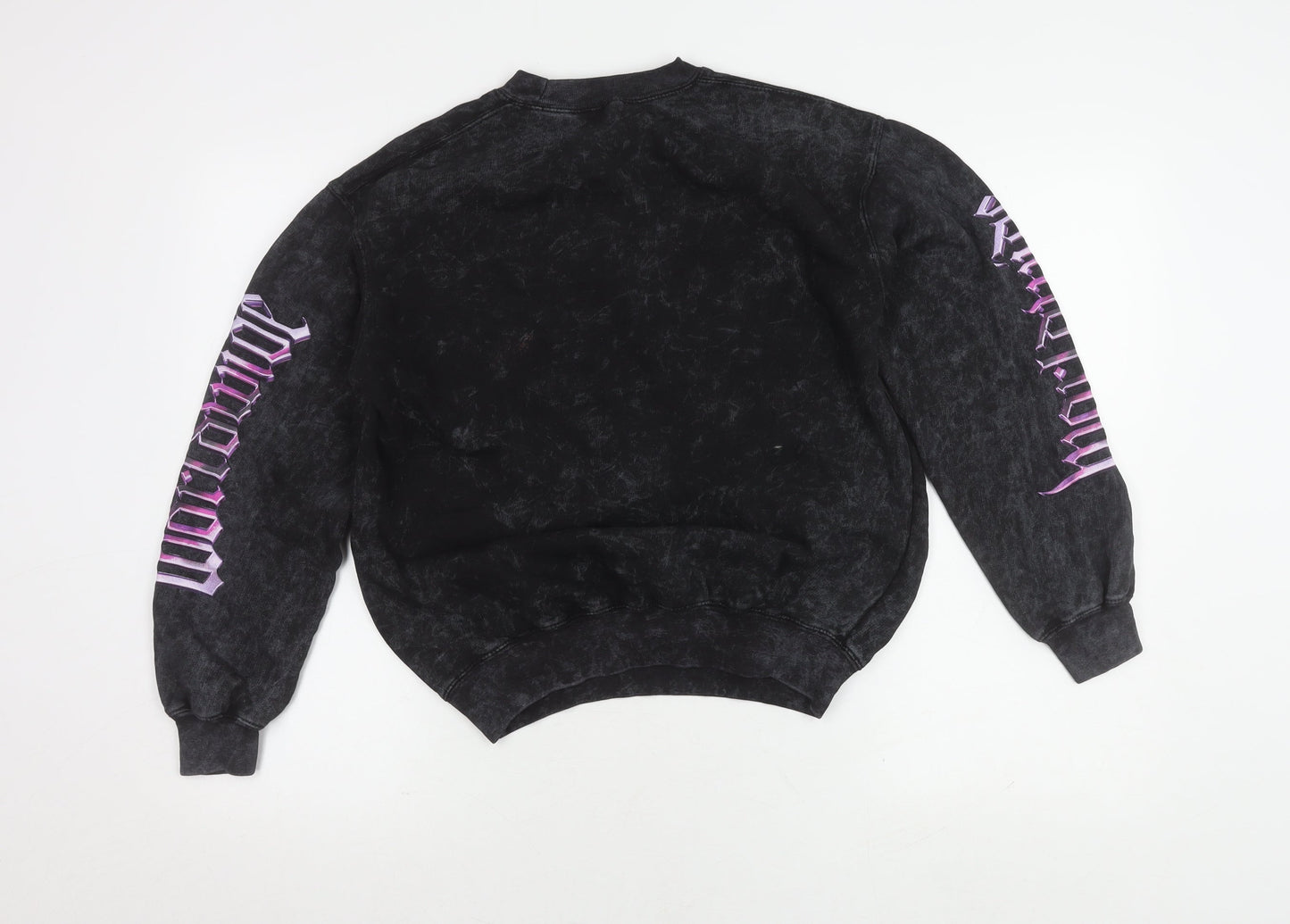 Womens UK Size XS Boohoo Black Pullover Sweatshirt