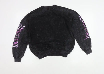 Womens UK Size XS Boohoo Black Pullover Sweatshirt