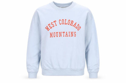 Front view of Bershka unisex blue pullover sweatshirt l