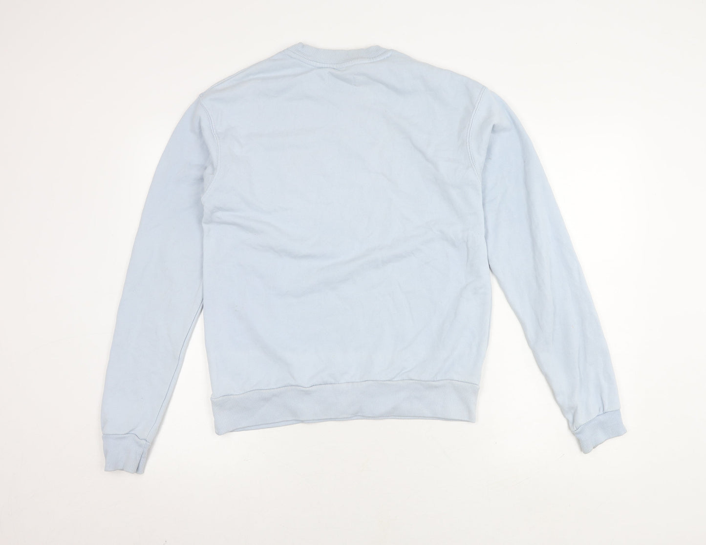 Bershka Unisex Blue Pullover Sweatshirt L