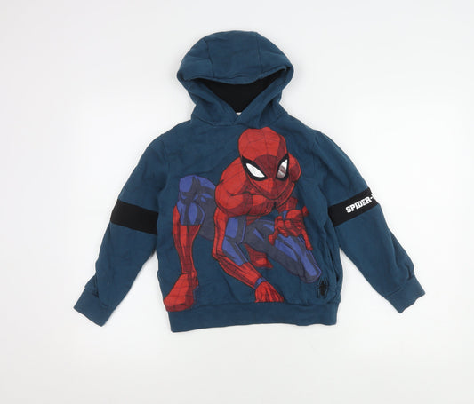Marvel Spider-Man Boys Blue Hoodie Age 9 Years