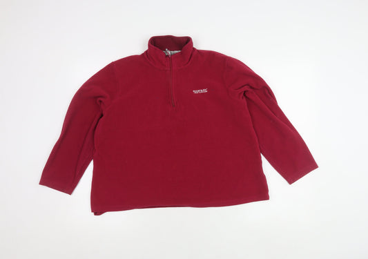 Regatta Women's Red Pullover Fleece Zip Sweatshirt Size 16