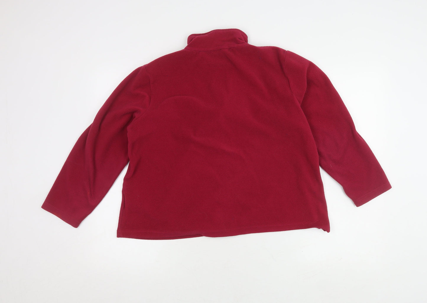 Regatta Women's Red Pullover Fleece Zip Sweatshirt Size 16