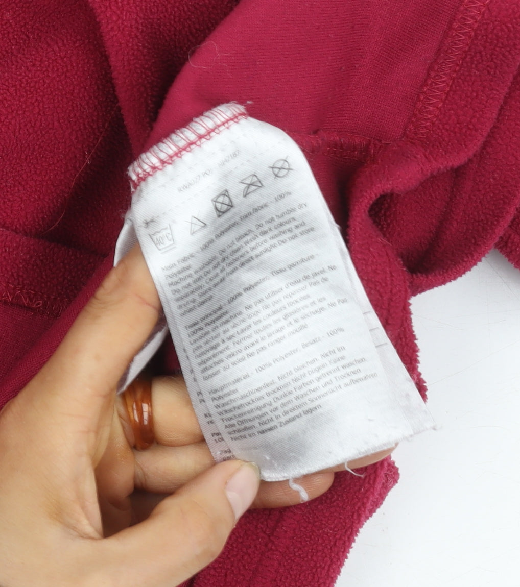 Regatta Women's Red Pullover Fleece Zip Sweatshirt Size 16