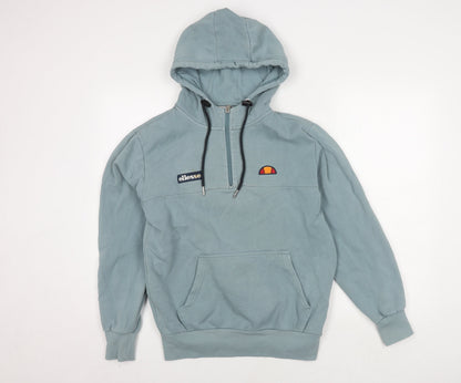 Mens UK Size S ellesse Blue 1/4 Zip Hoodie