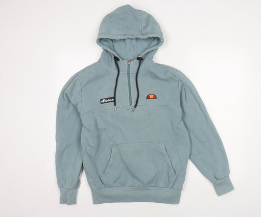 Mens UK Size S ellesse Blue 1/4 Zip Hoodie