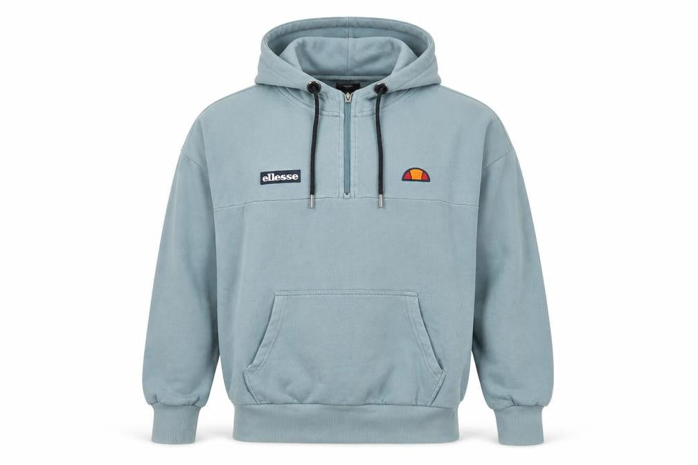 Mens UK Size S ellesse Blue 1/4 Zip Hoodie