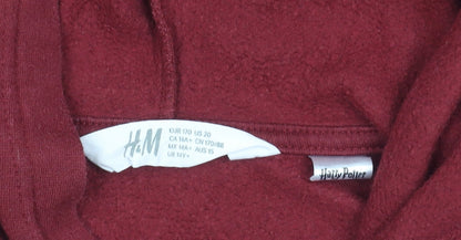 H&M Harry Potter Red Unisex Kids Hoodie, Size 14 Years