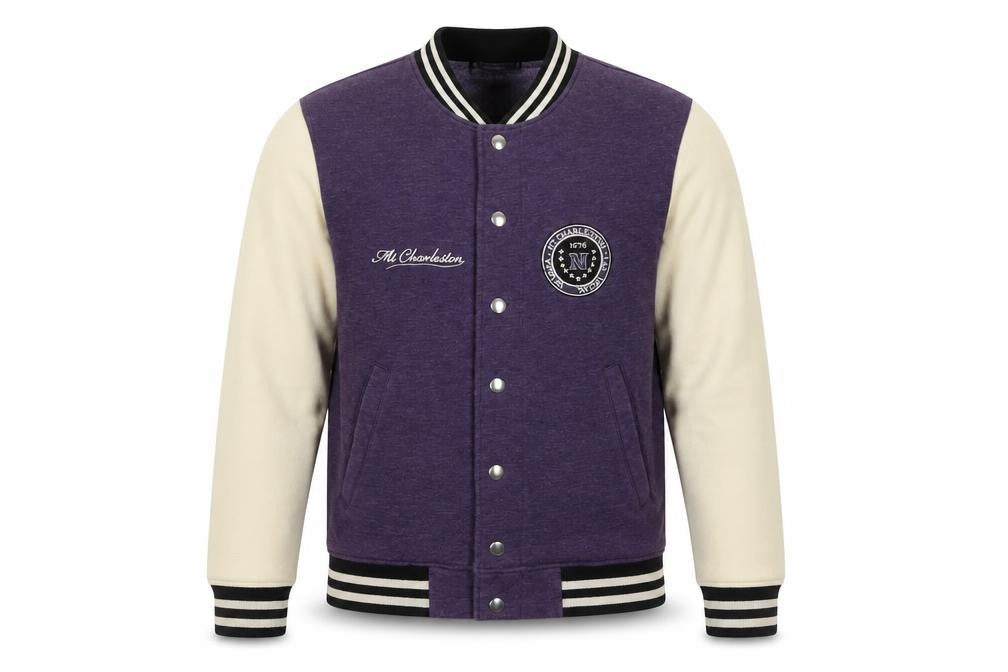 Mens UK Size XS Topman Purple Varsity Jacket