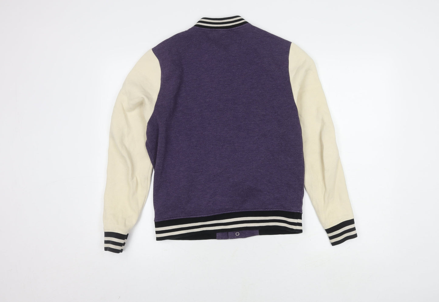 Mens UK Size XS Topman Purple Varsity Jacket
