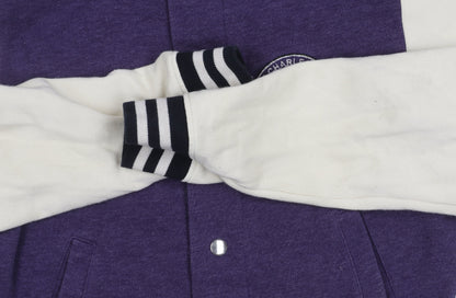 Mens UK Size XS Topman Purple Varsity Jacket