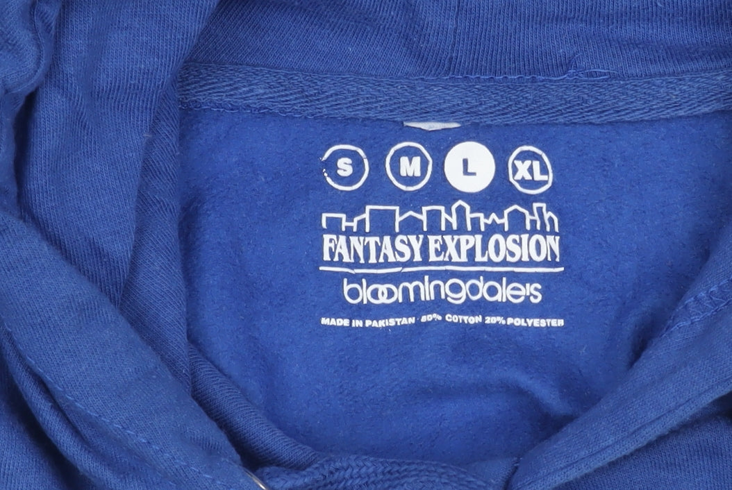 Fantasy Explosion Blue Men's L Pullover Hoodie