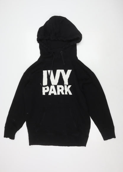 Unisex Adults UK Size S IVY PARK Black Pullover Hoodie