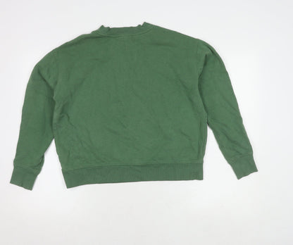 Womens UK Size S DKNY Jeans Green Pullover Sweatshirt
