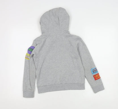 Marvel Boys Grey Hoodie 9-10 Years Pullover Logo Graphic