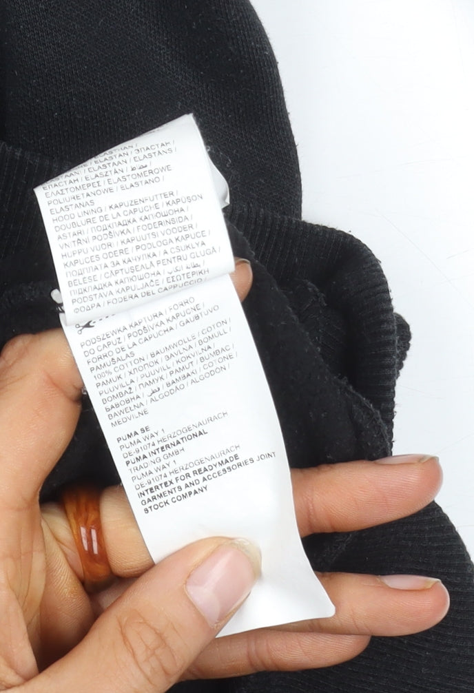 Mens UK Size XS PUMA Black Pullover Hoodie