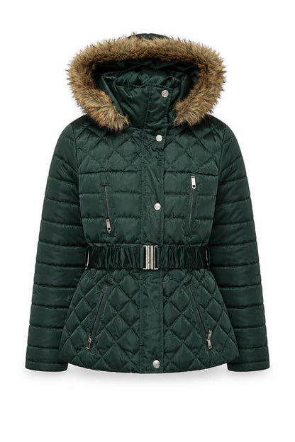 Laundry Shelli Segal Women's Green XS Puffer Jacket