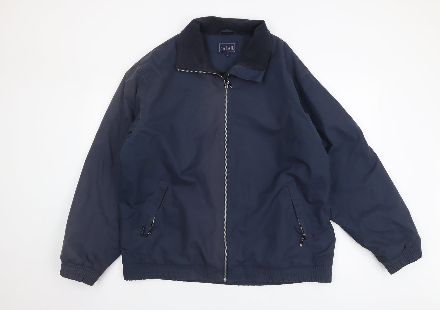 Mens UK Size L Farah Blue Basic Jacket