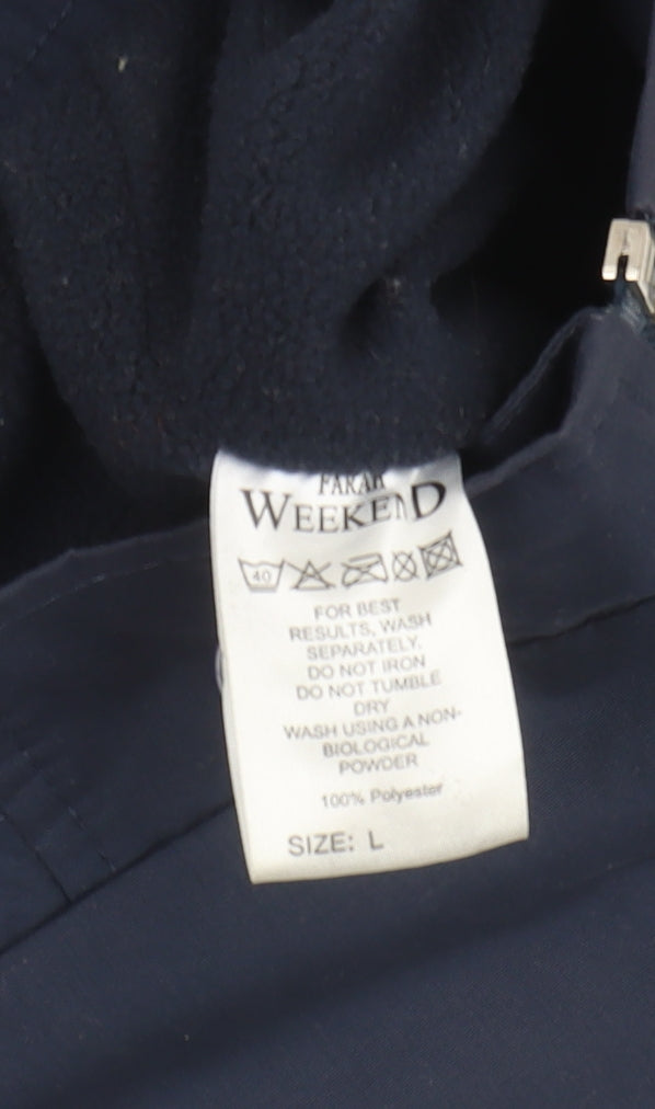Mens UK Size L Farah Blue Basic Jacket
