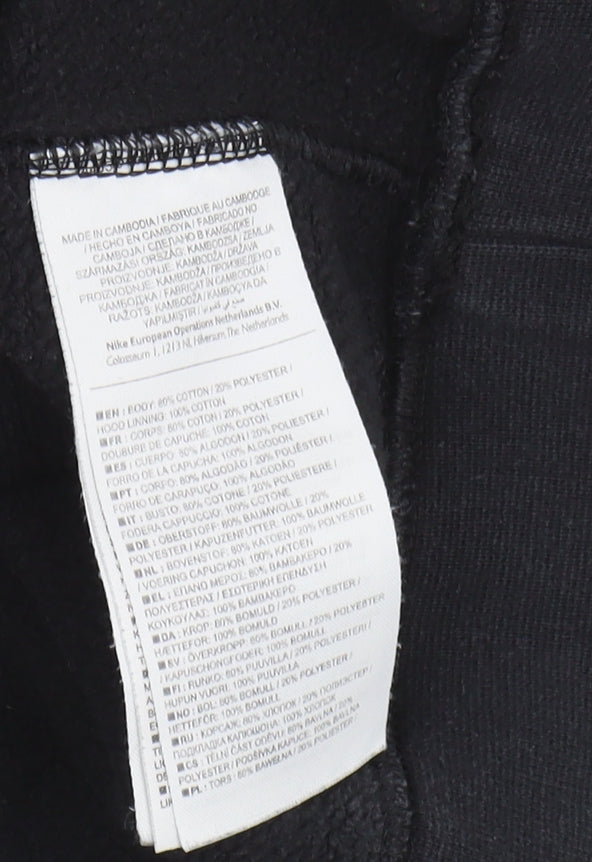 Nike Unisex Black Pullover Hoodie S - Just Do It Logo