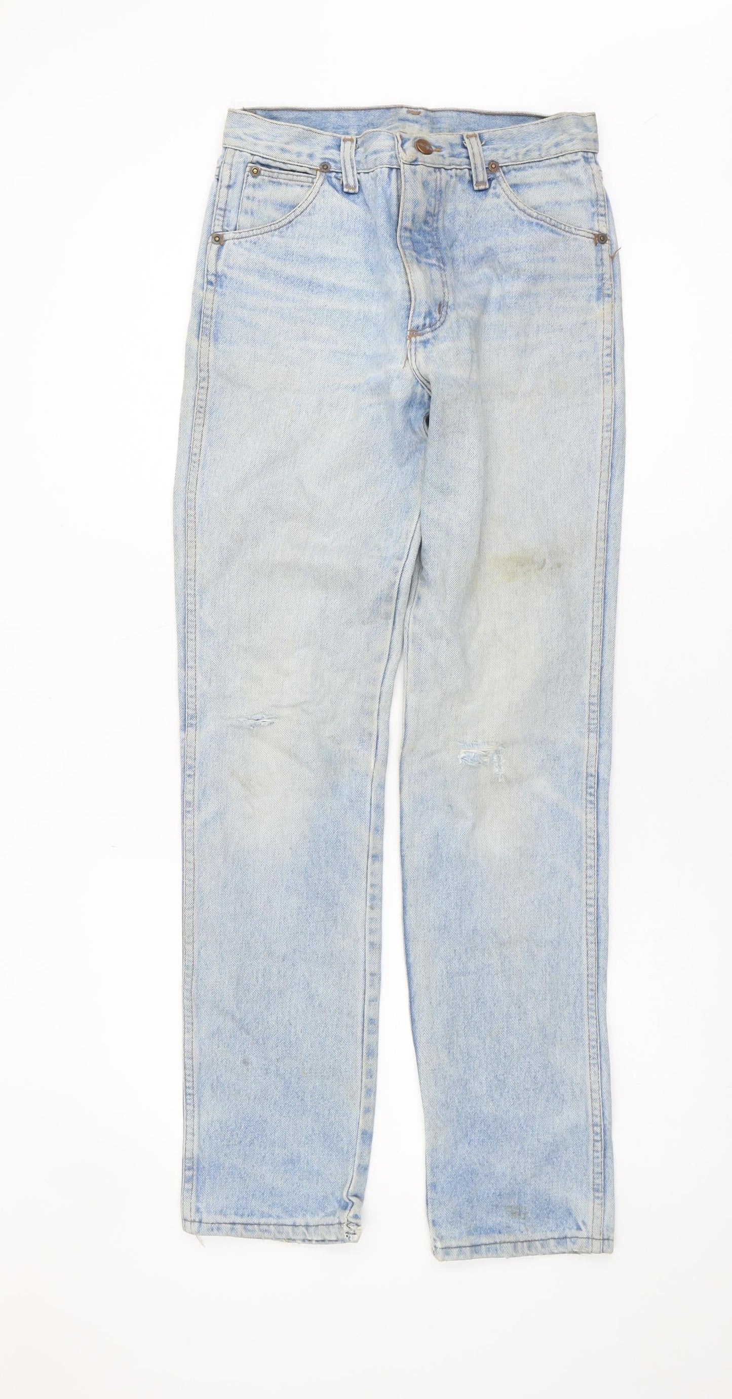 Womens UK Size 25 Wrangler Regular Fit Straight Blue Jeans