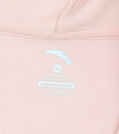 Anta Women's Pink XL Full Zip Hoodie - Casual Style