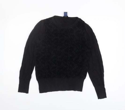 Womens UK Size S Oasis Black Pullover Jumper