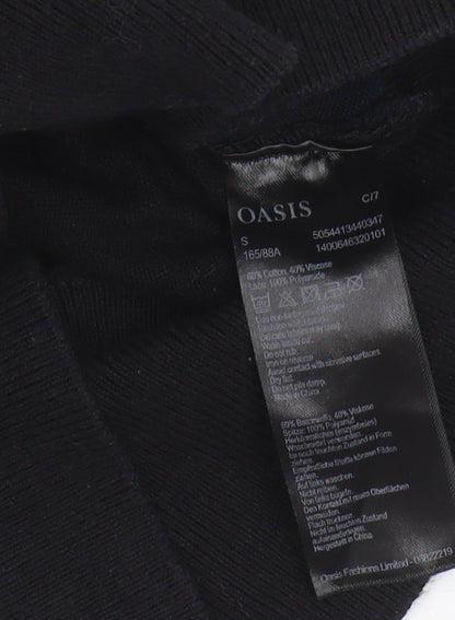 Womens UK Size S Oasis Black Pullover Jumper