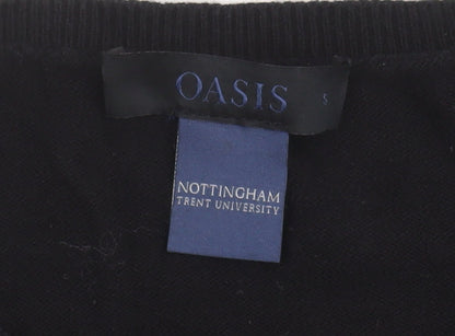 Womens UK Size S Oasis Black Pullover Jumper
