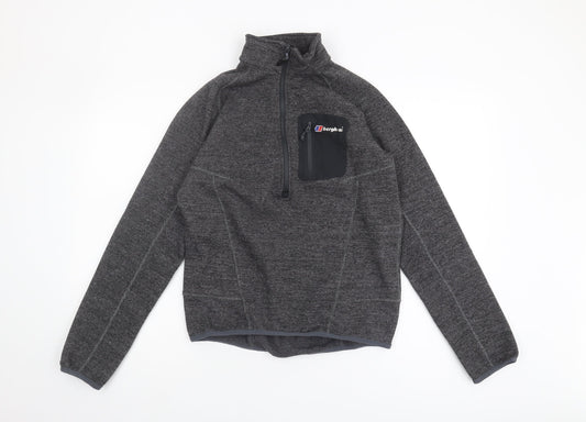 Additional front view of Berghaus unisex grey fleece pullover sweatshirt s