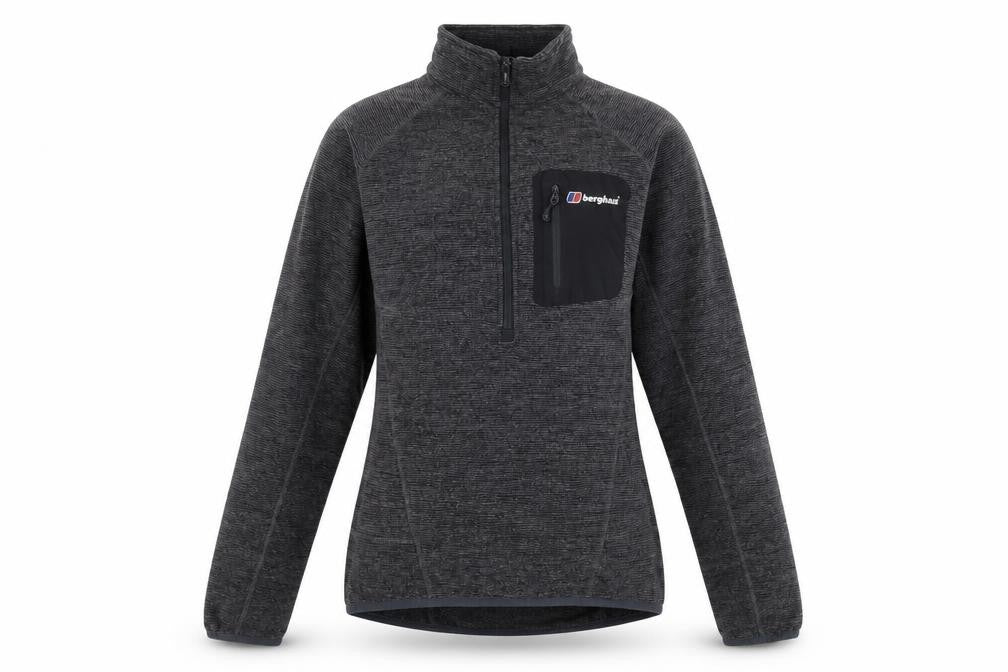 Front view of Berghaus unisex grey fleece pullover sweatshirt s