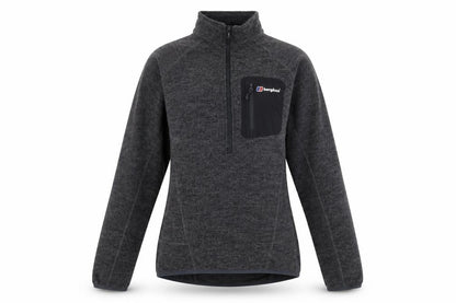 Front view of Berghaus unisex grey fleece pullover sweatshirt s