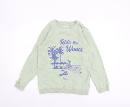 Fatface Girls Green Pullover Graphic Print Sweatshirt 12-13