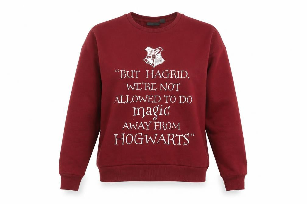 Womens UK Size 8 Harry Potter Red Pullover Sweatshirt