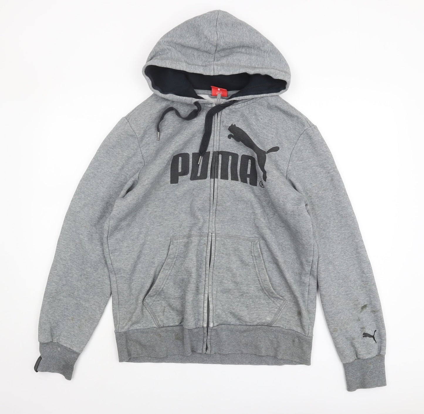 Mens UK Size M PUMA Grey Full Zip Hoodie