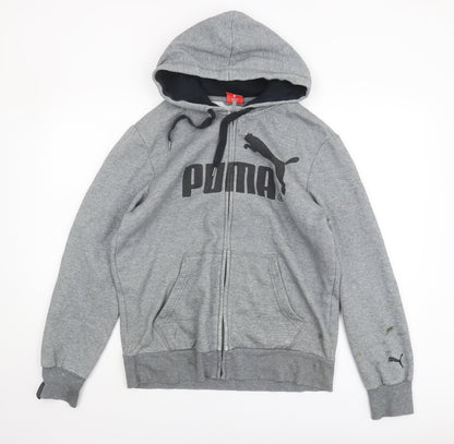Mens UK Size M PUMA Grey Full Zip Hoodie