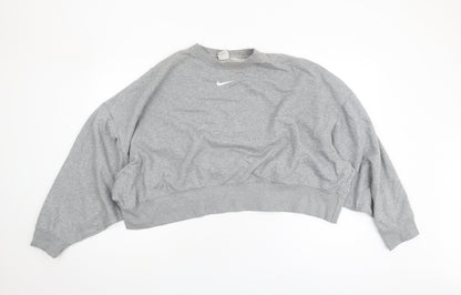 Nike Women's Grey Pullover Sweatshirt Large