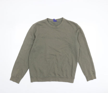 Mens UK Size M Champion Green Pullover Sweatshirt