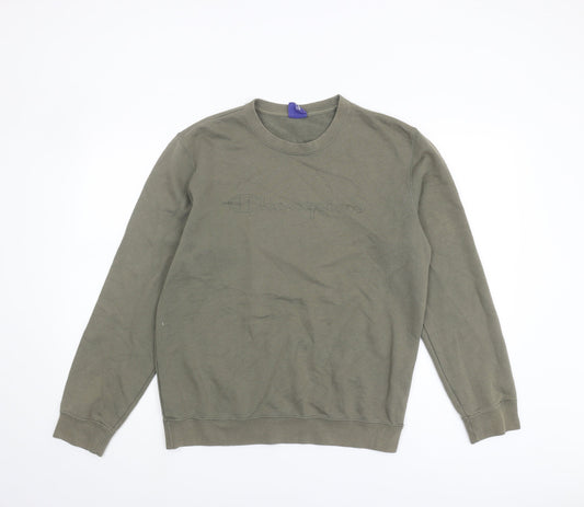 Mens UK Size M Champion Green Pullover Sweatshirt