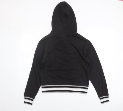 Champion Women's Black Hoodie Size S, Logo, Drawstring