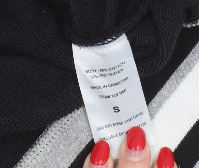 Champion Women's Black Hoodie Size S, Logo, Drawstring