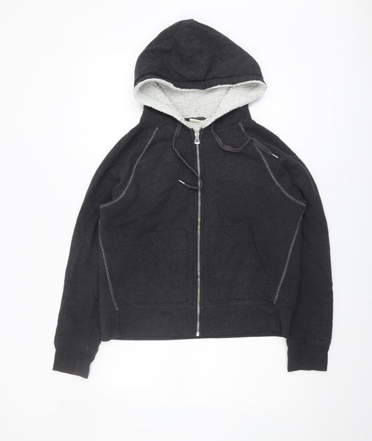 GAP Women's Black Full Zip Hoodie, Size M, Casual Wear
