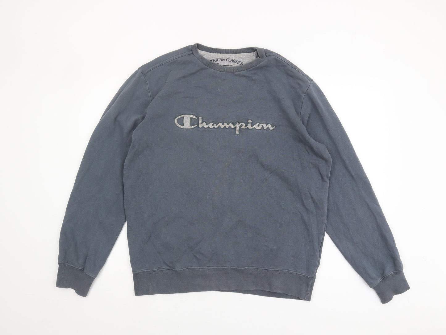 Mens UK Size L Champion Blue Pullover Sweatshirt