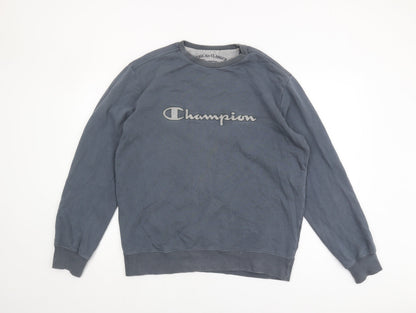 Mens UK Size L Champion Blue Pullover Sweatshirt