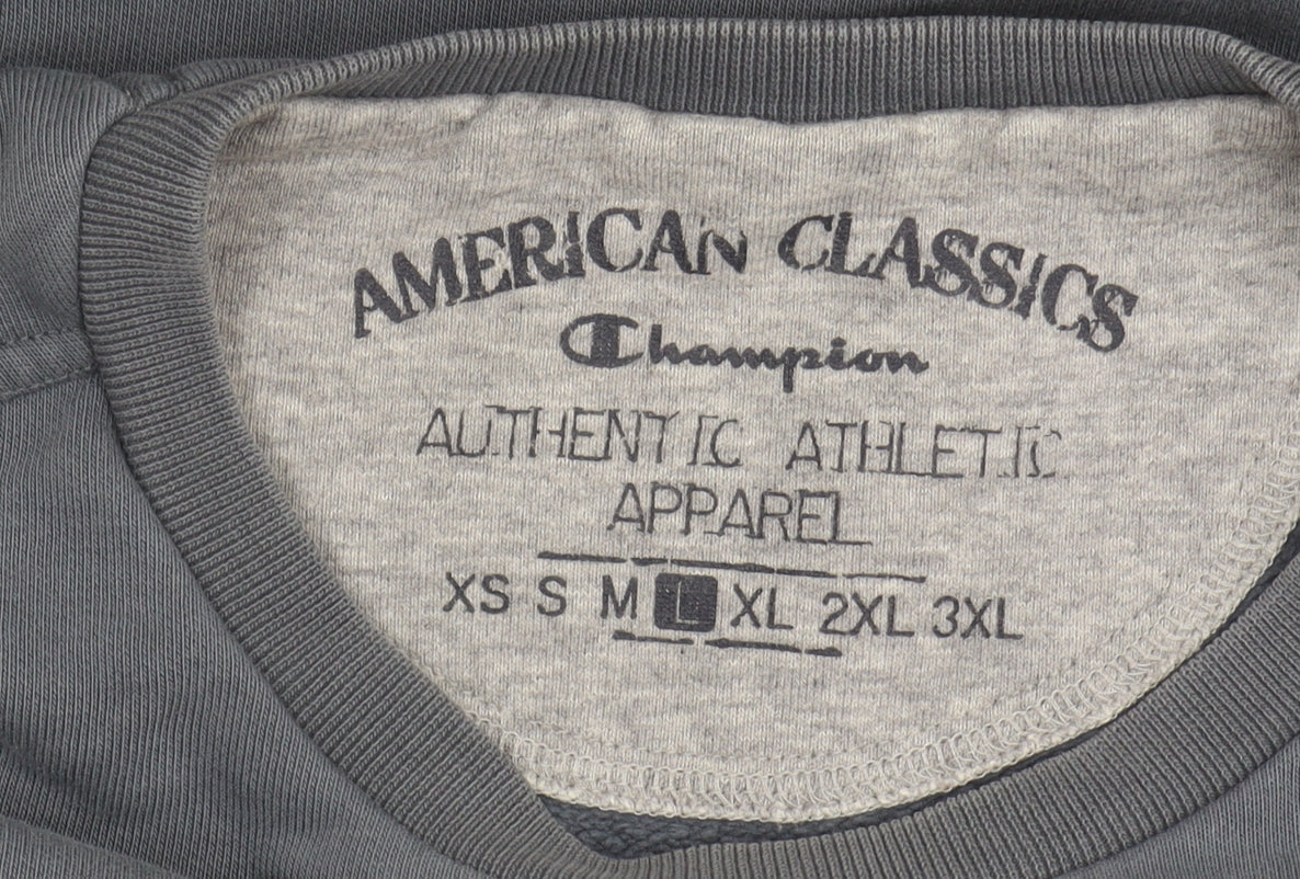 Mens UK Size L Champion Blue Pullover Sweatshirt